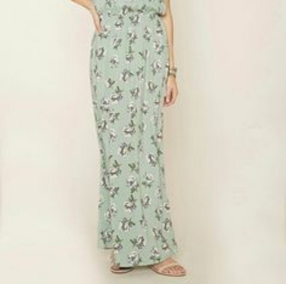 Green Floral Maxi Length Dress - Picture 2 of 5